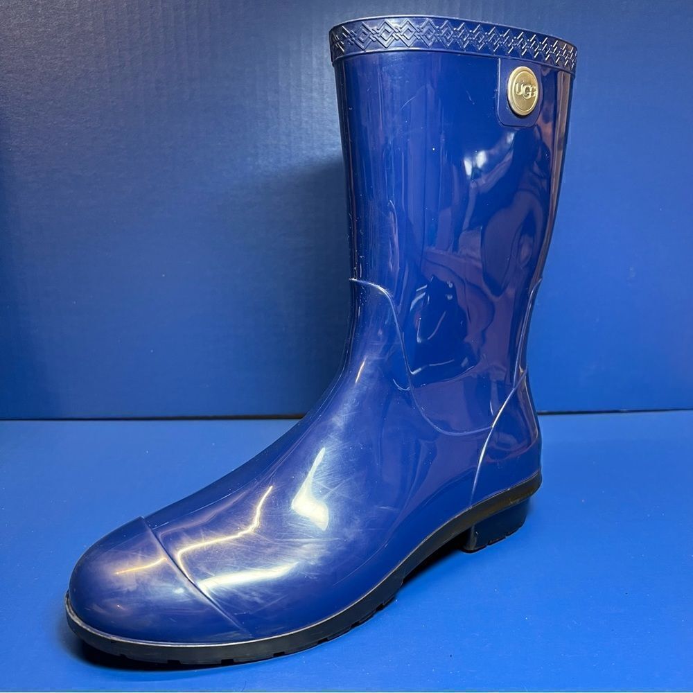 UGG Sienna Womens Rain Boots Blue Jay Rubber‎ Boots 9 1014452
